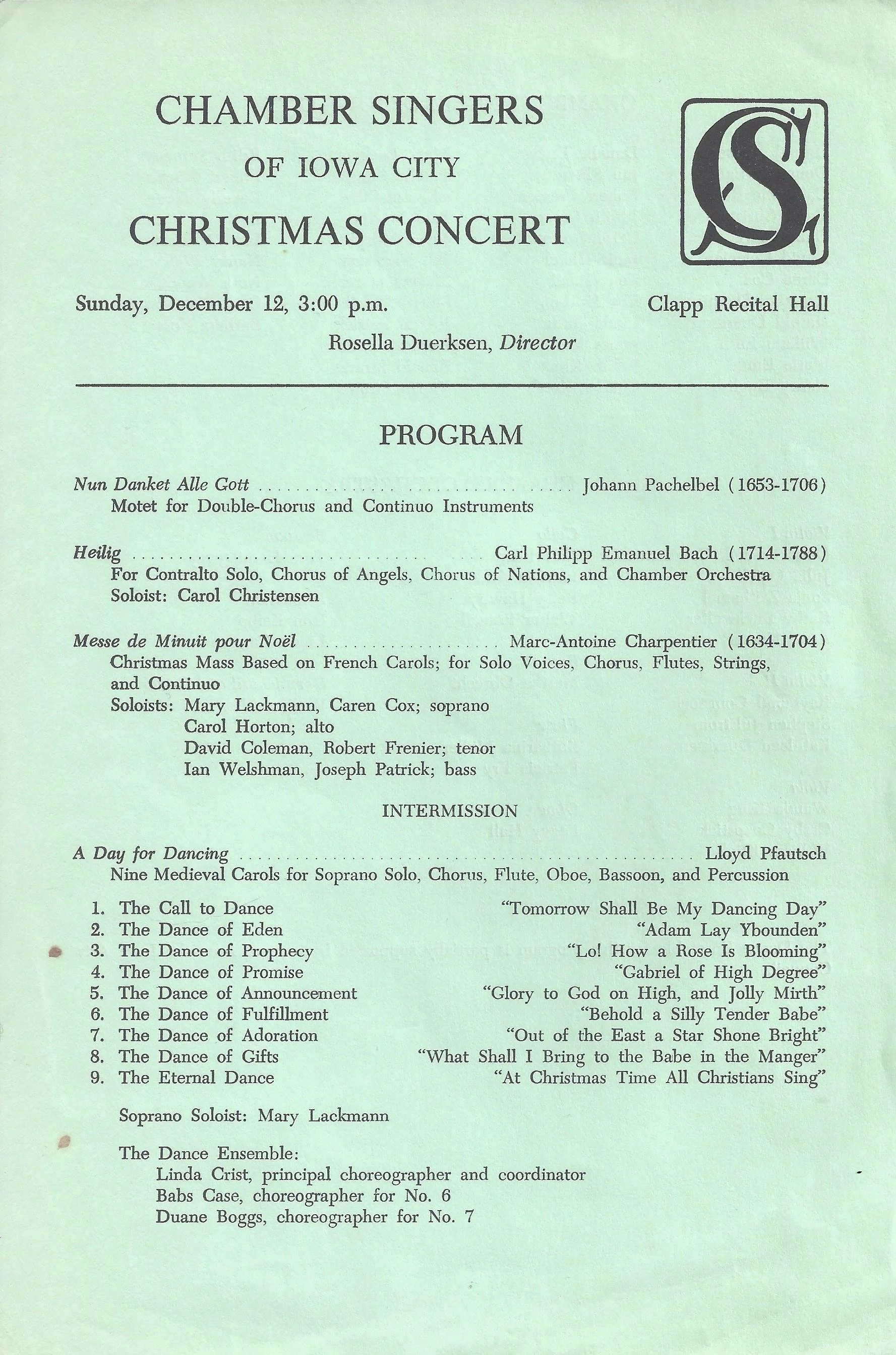 Spring concert 1971 program cover