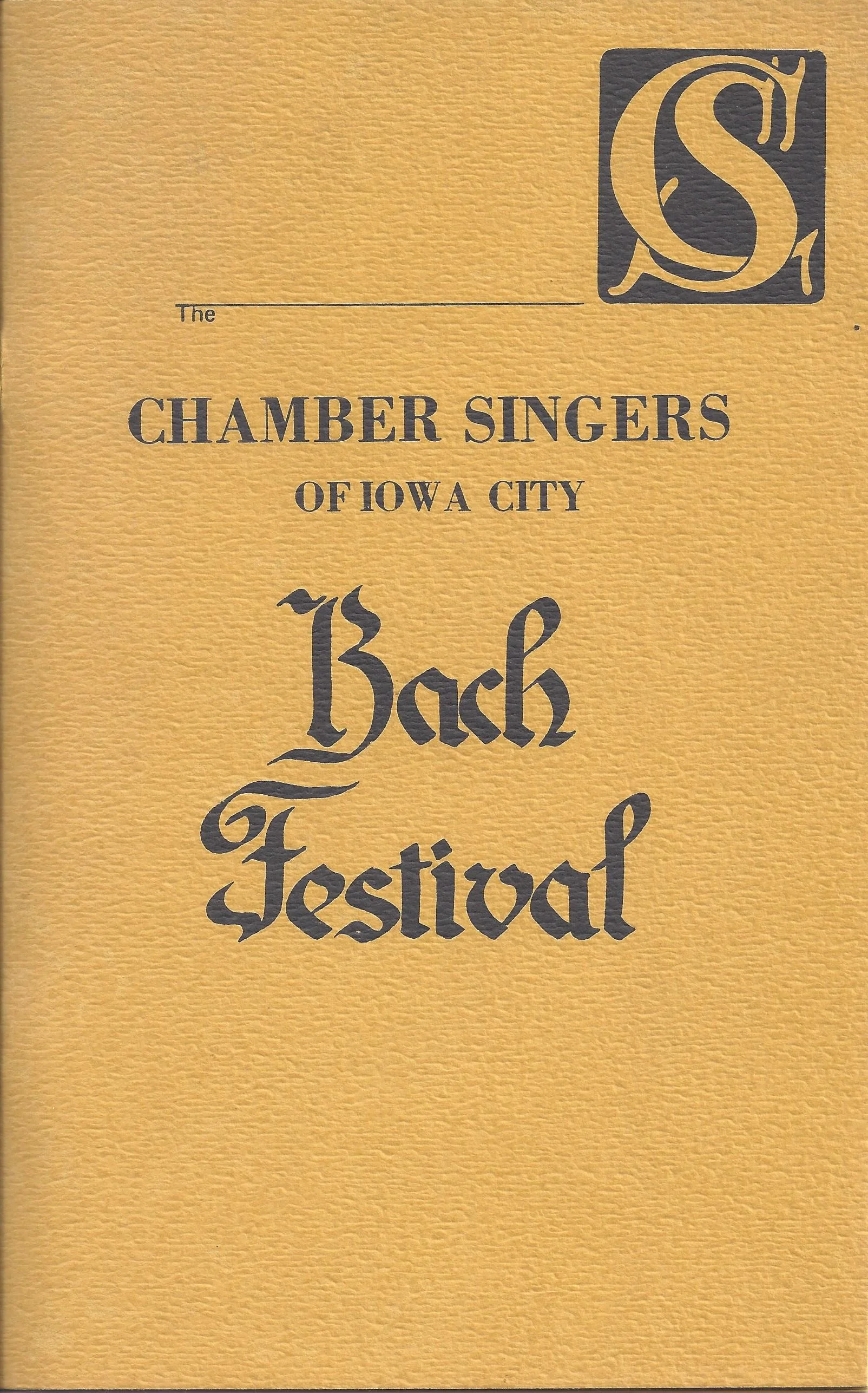 Concert program cover, spring 1972