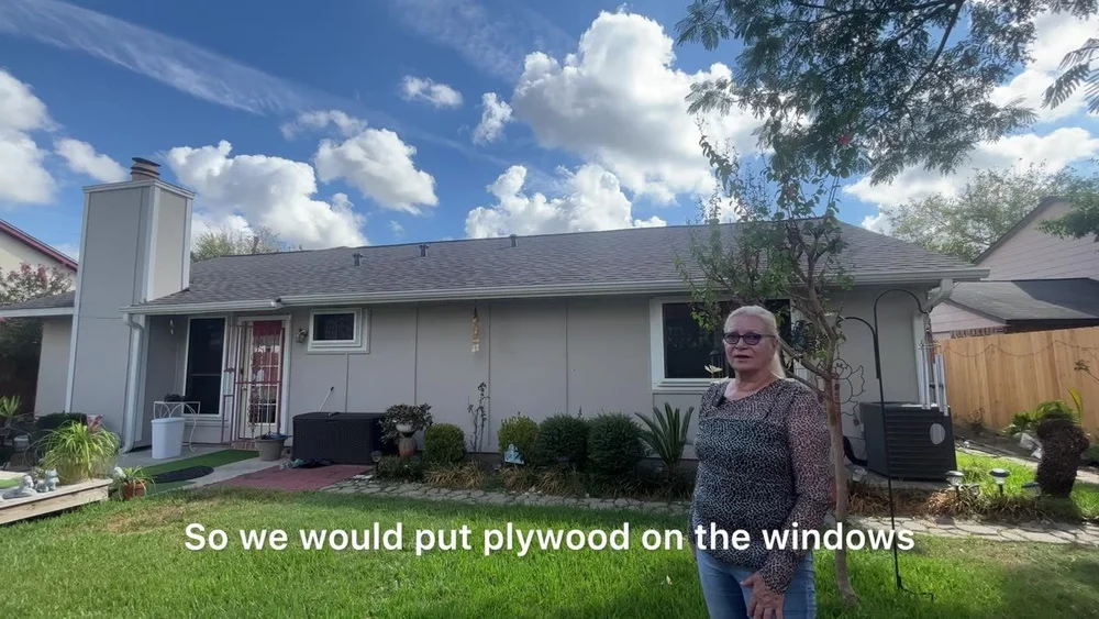 Homeowner Nancy talking about her security screens