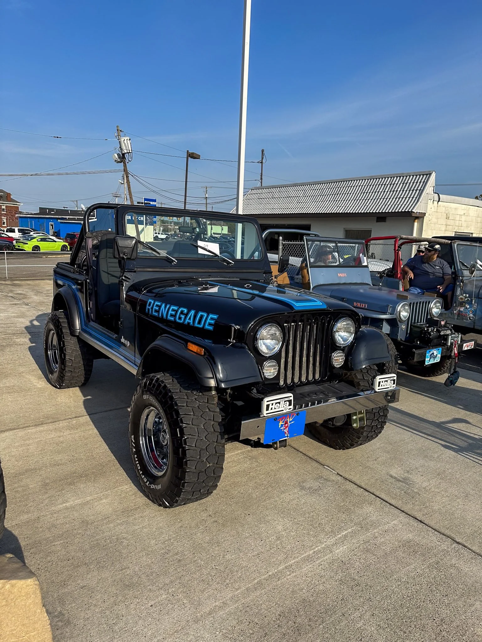 Jeeps parked at the event