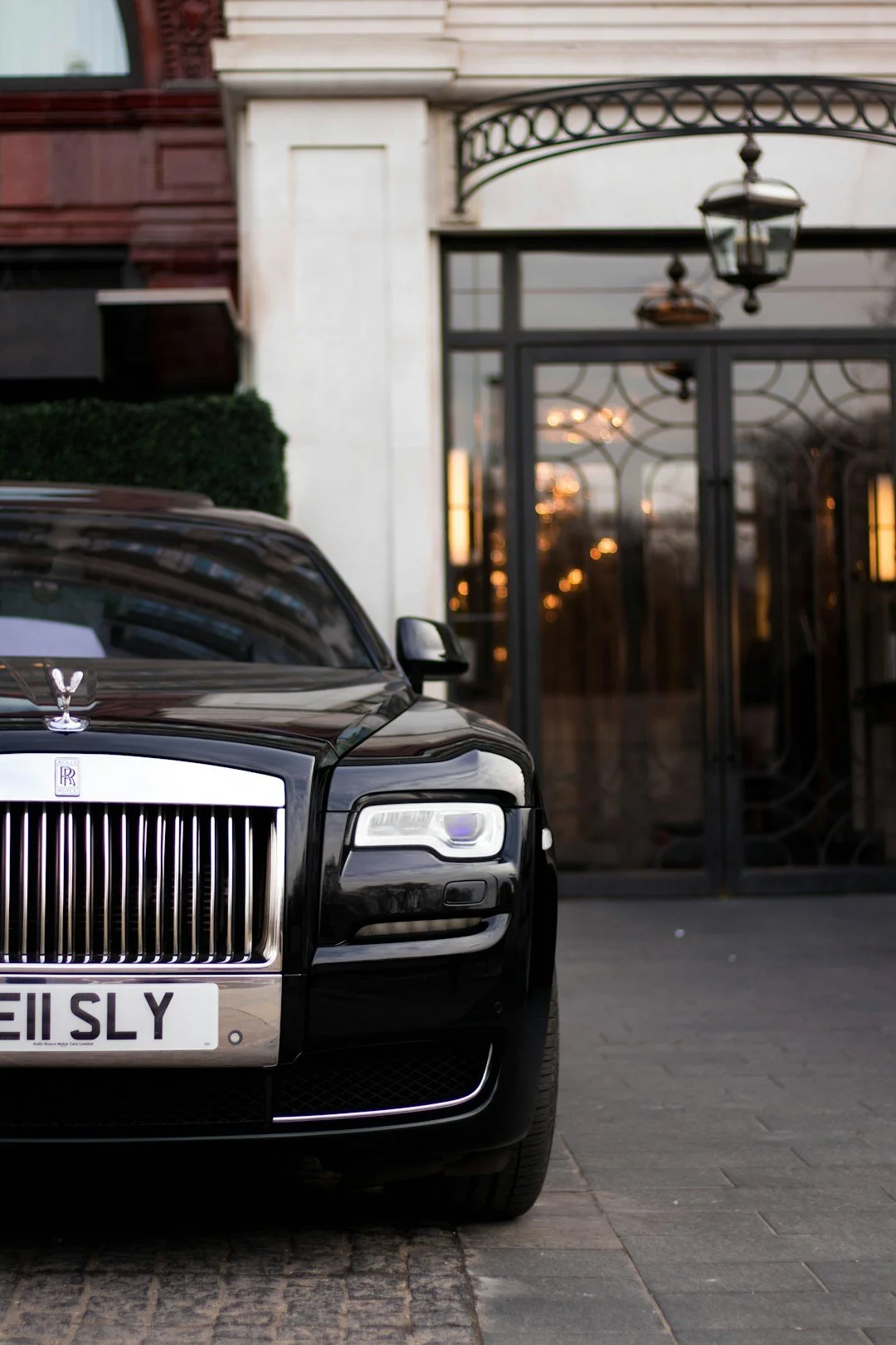 Close-up of a chauffeur driving