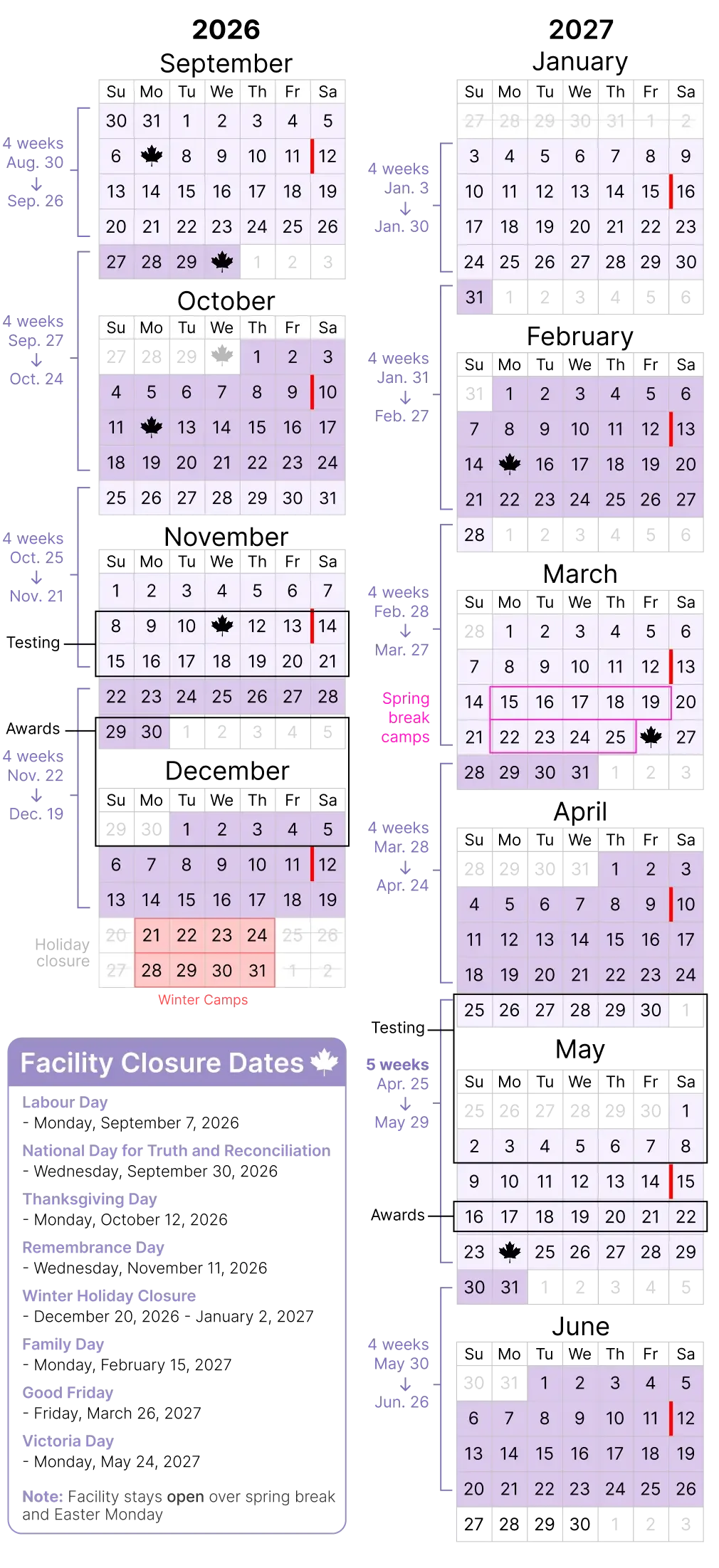 Calendar 2026-2027
