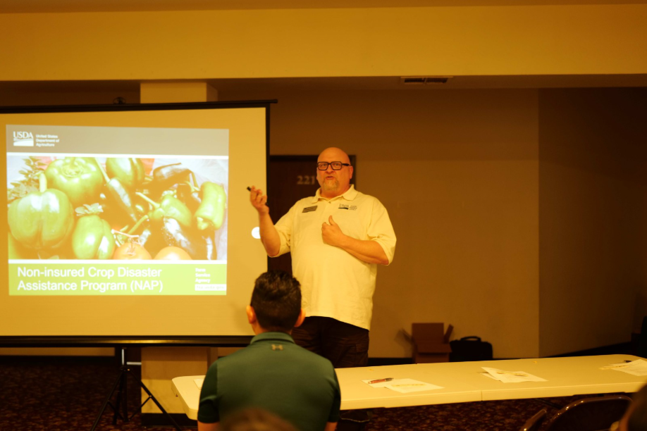 Producers attending the USDA Noninsured Crop Disaster Assistance Program (NAP) workshop