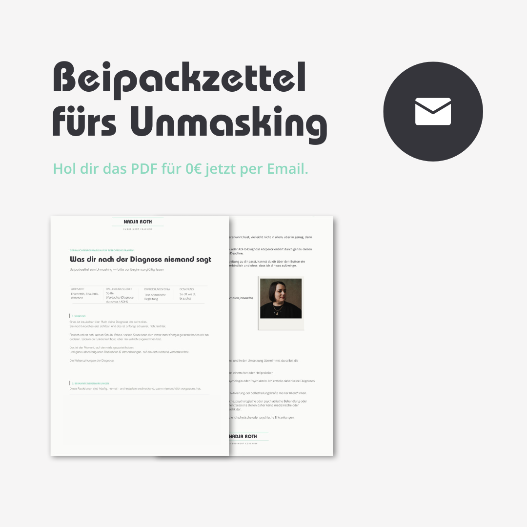 Beipackzettel fürs Unmasking – PDF Vorschau