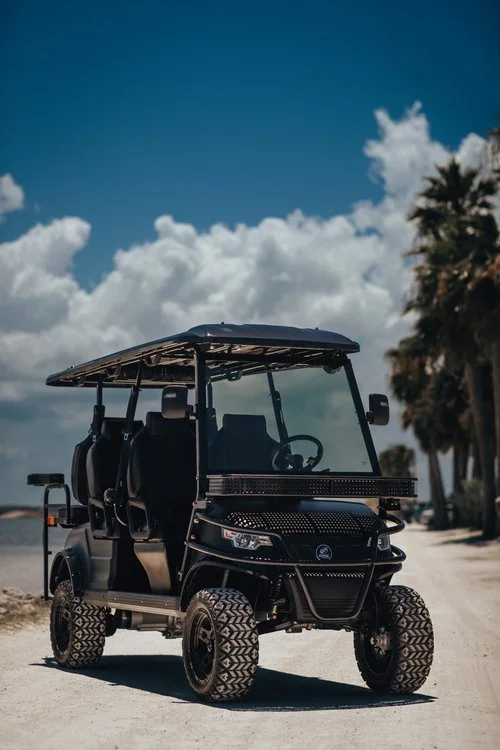 Electric golf cart grill product photography