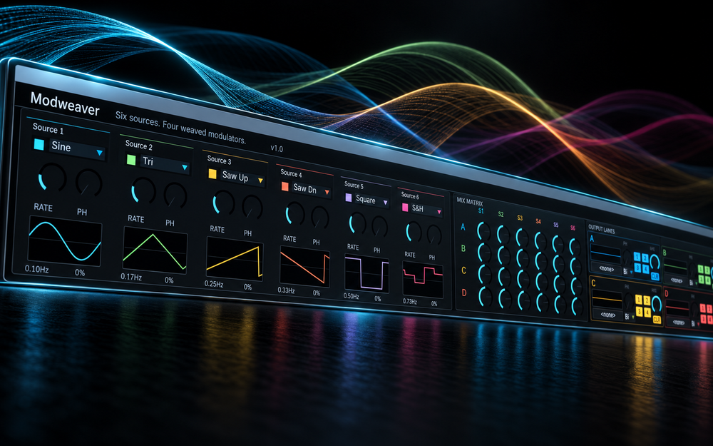 Modweaver modulation sources and mix matrix