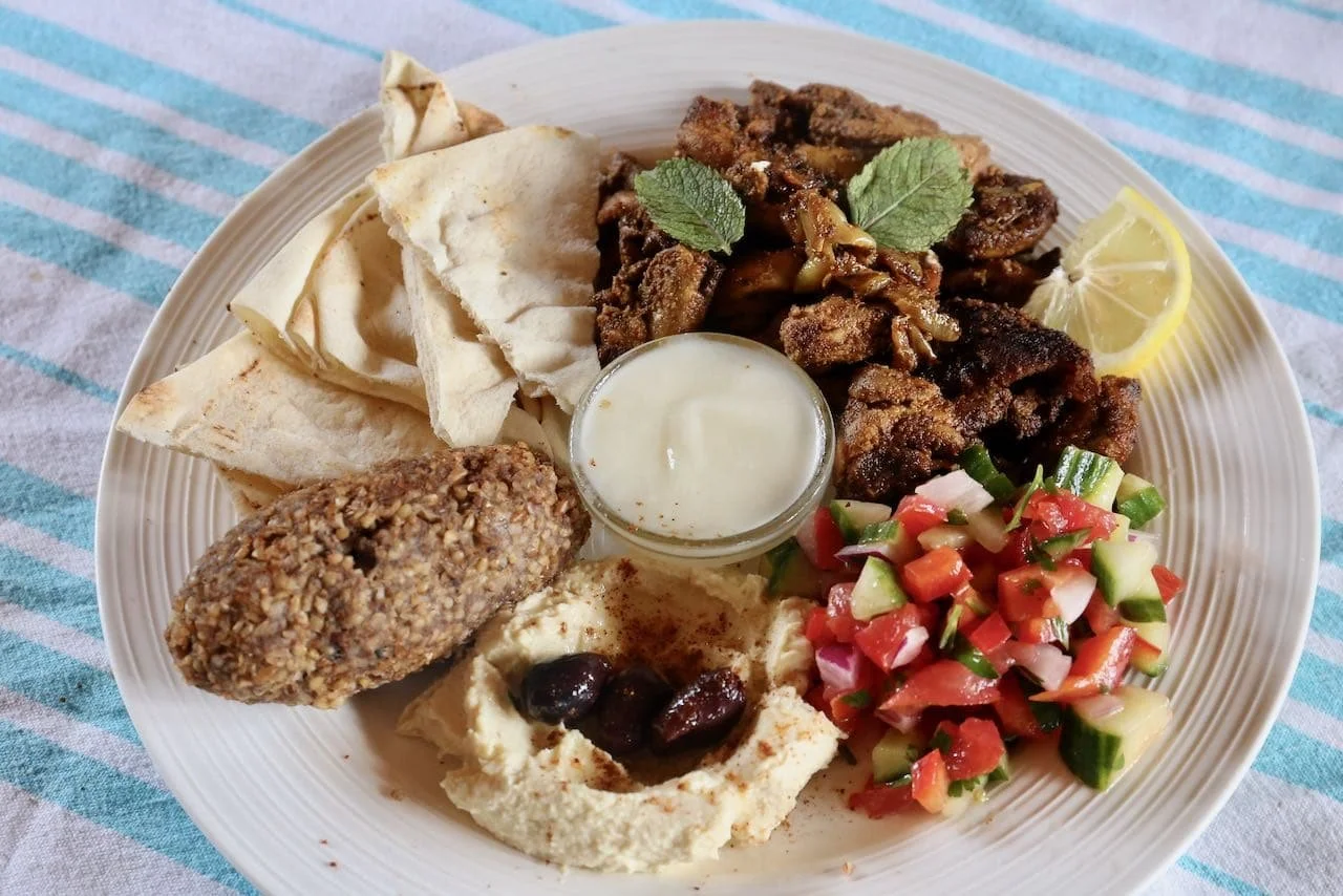 Chicken shawarma plate