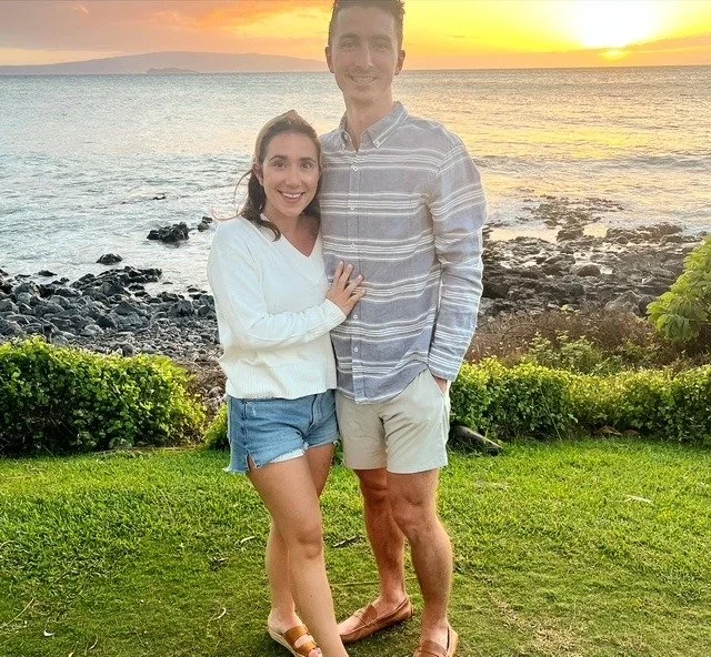 Alyssa LoVerso-Morgan and her husband at sunset in Maui