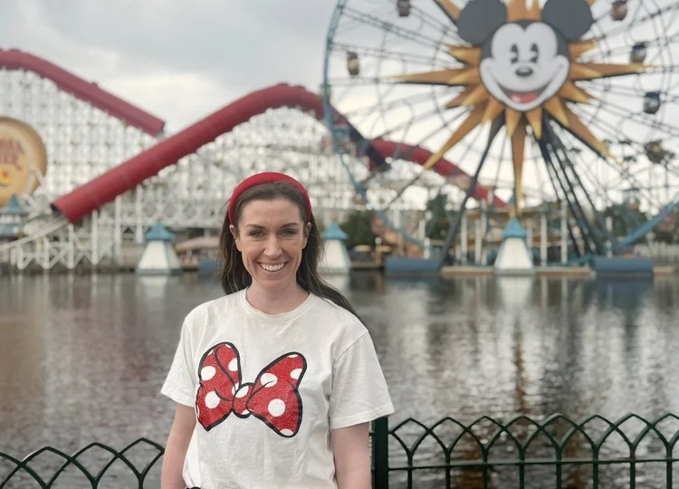 Danielle Casey at Pixar Pier in Disney California Adventure