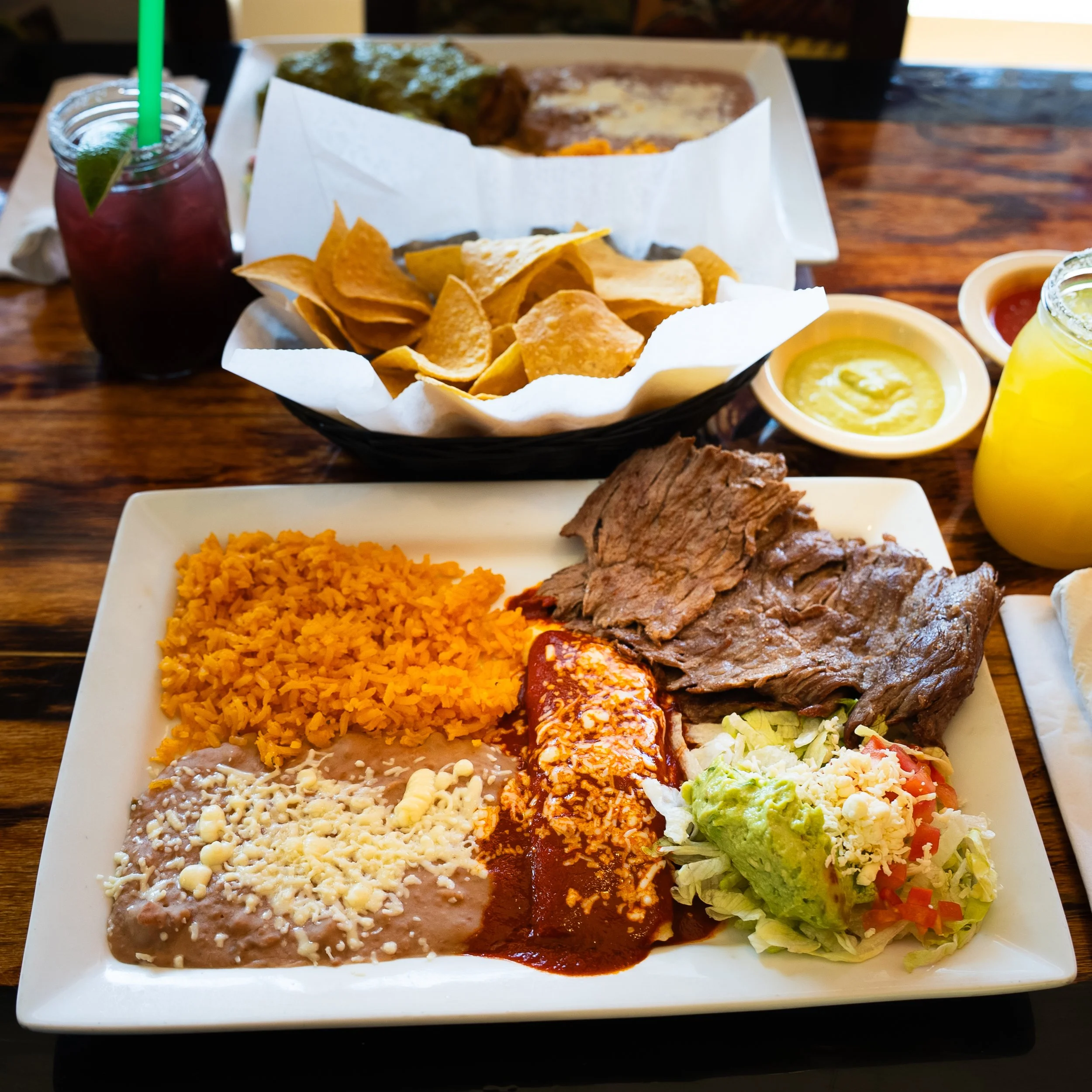 Fresh ingredients and dish