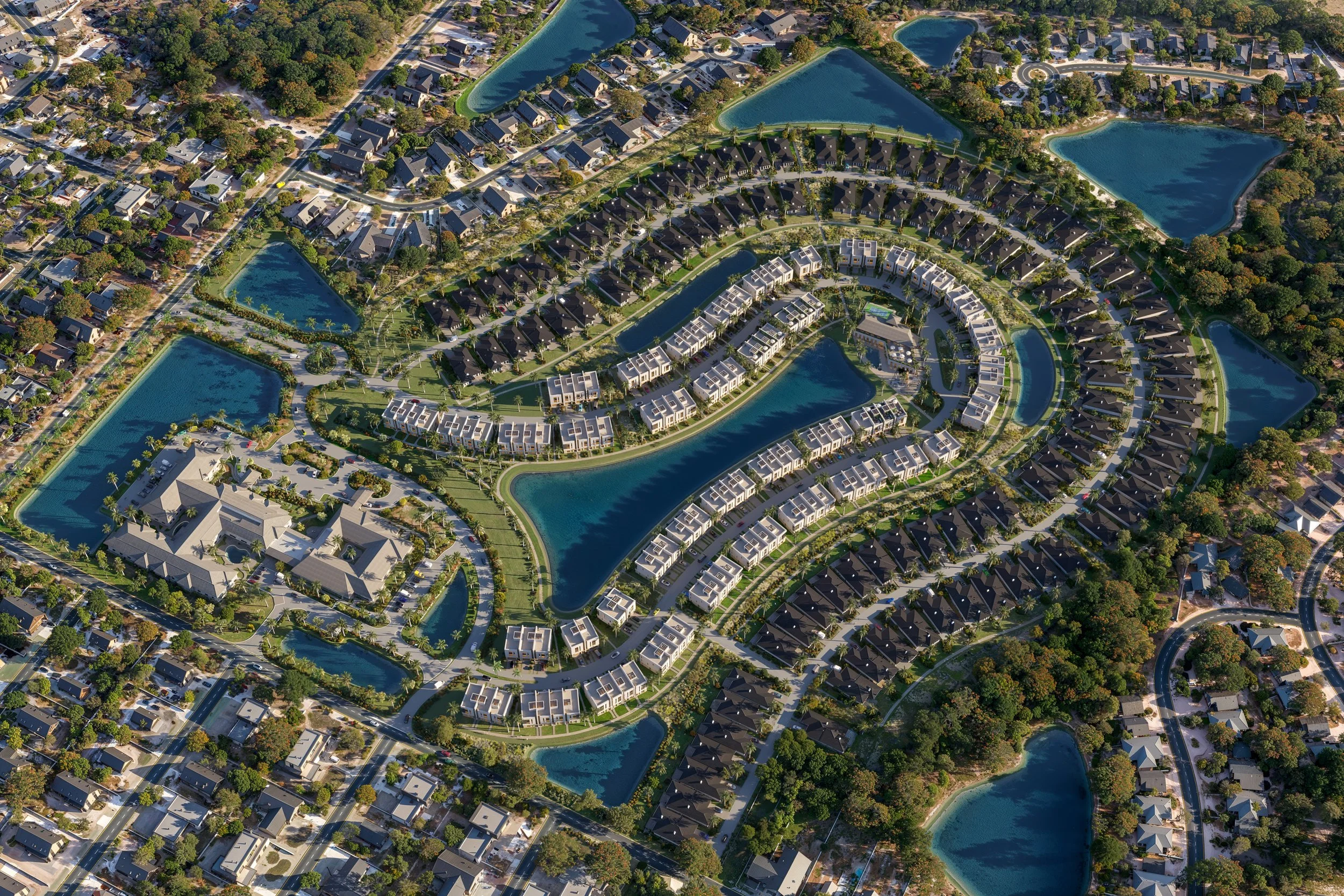 Waterfront Residential Community render