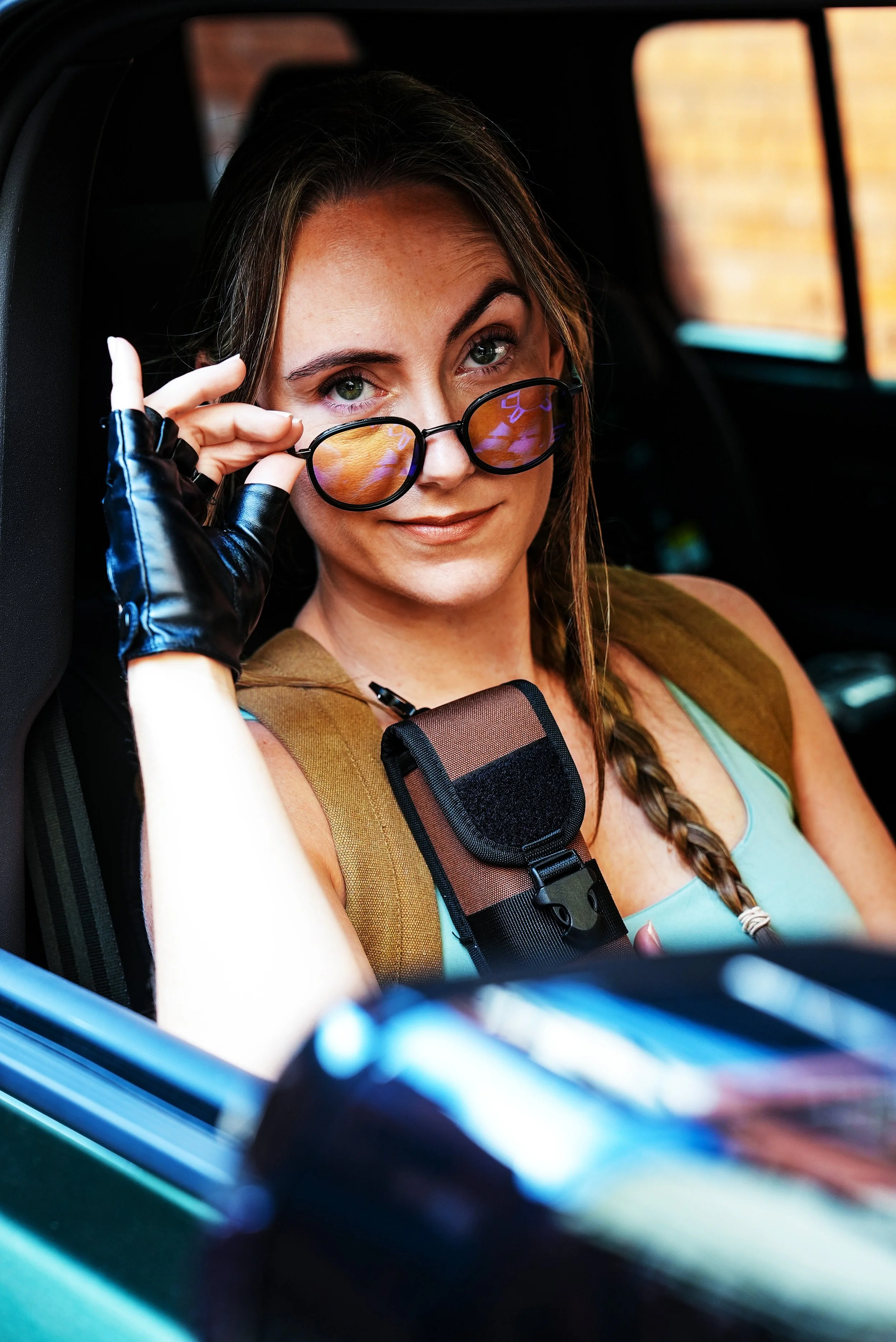 GUNNAR x Tomb Raider product photography, hero shot