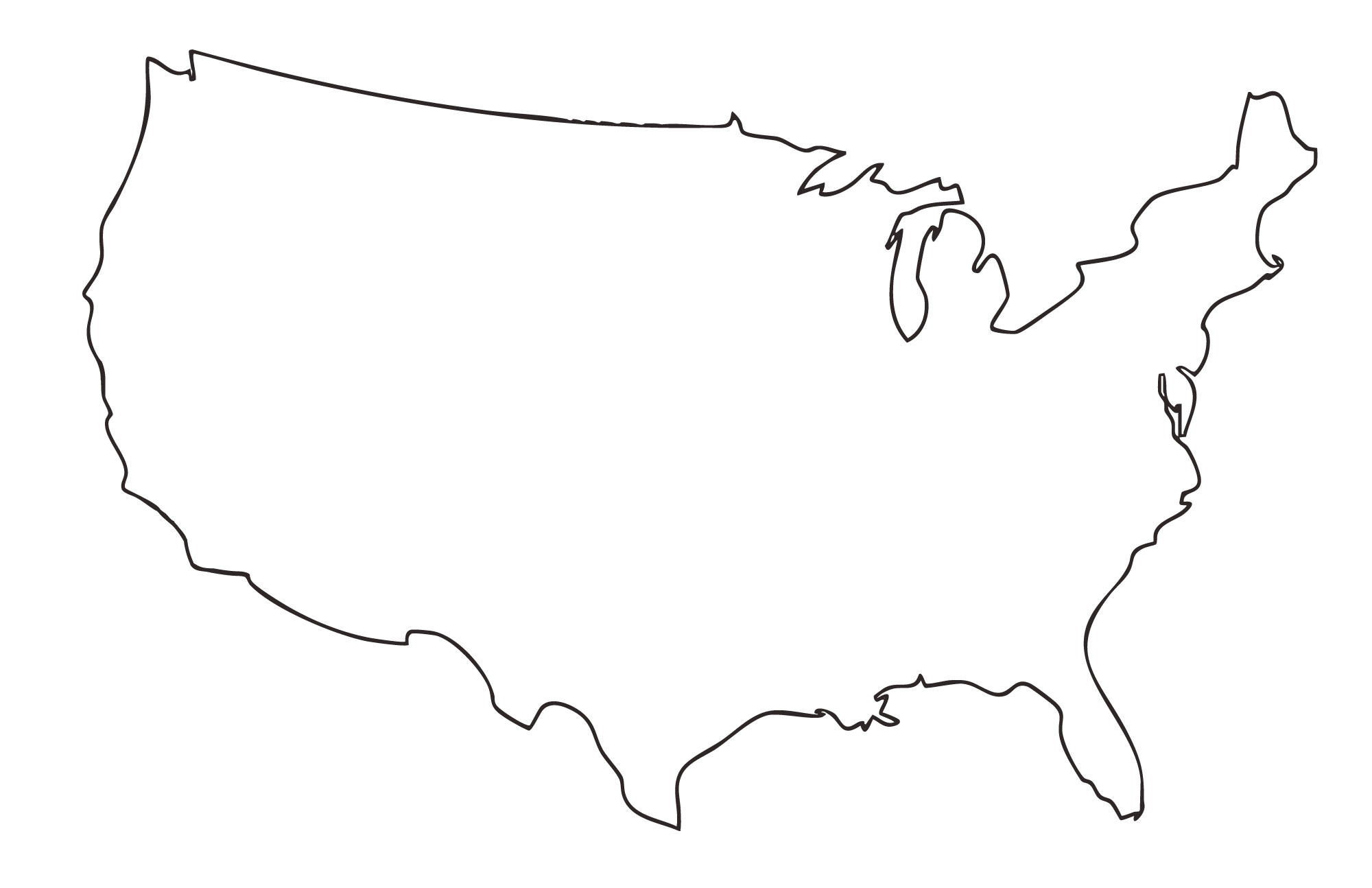 US Map Outline