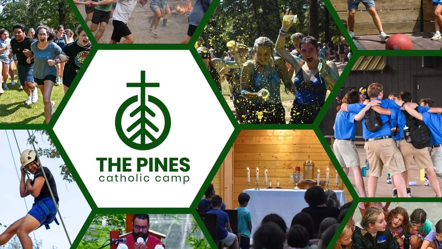 The Pines Catholic Camp logo