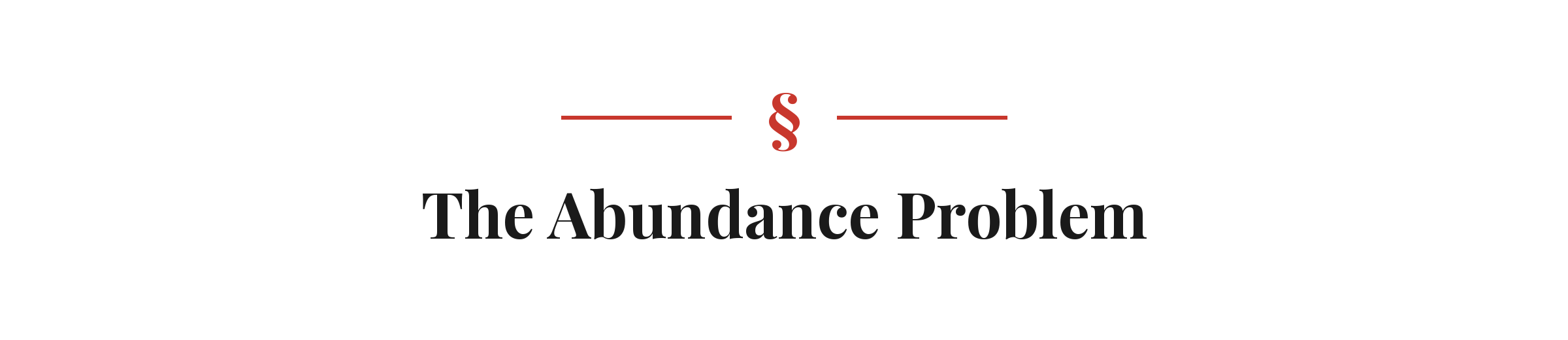 Section heading: The Abundance Problem
