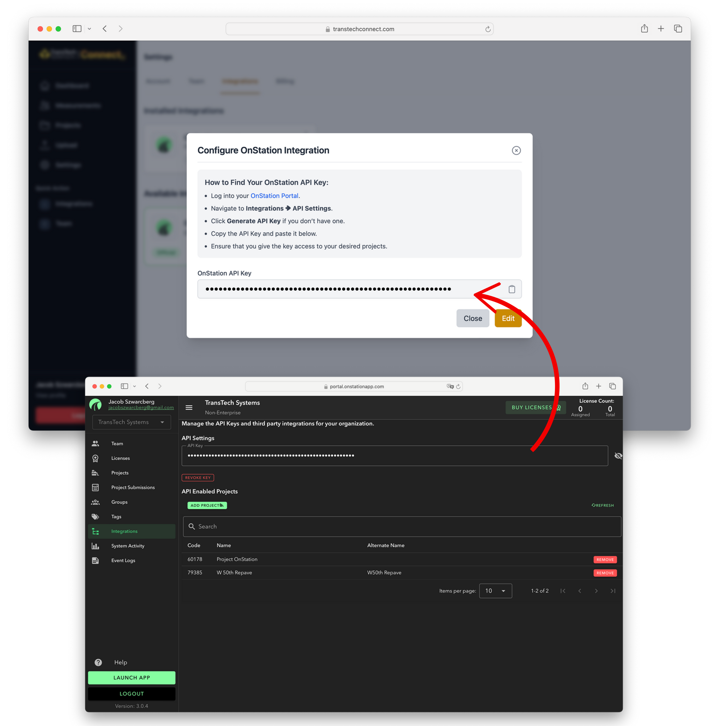 Configure OnStation + TransTech Integration