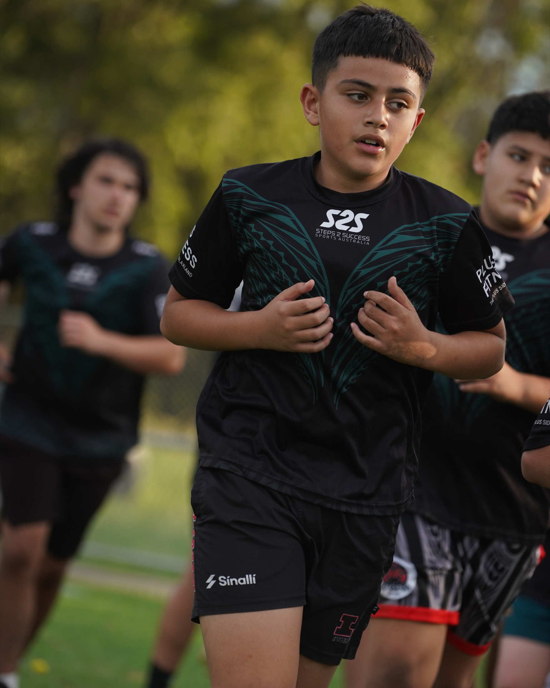 Junior S2S player training at speed