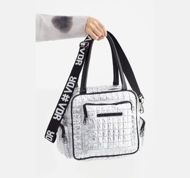 #VDR PORTO5 QUILTED BAG SILVER