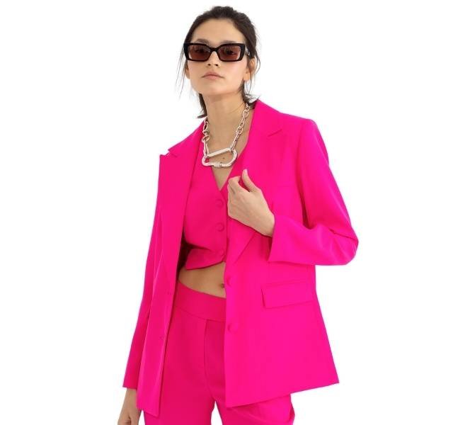 #VDR CLASSIC FIT BLAZER FUXIA