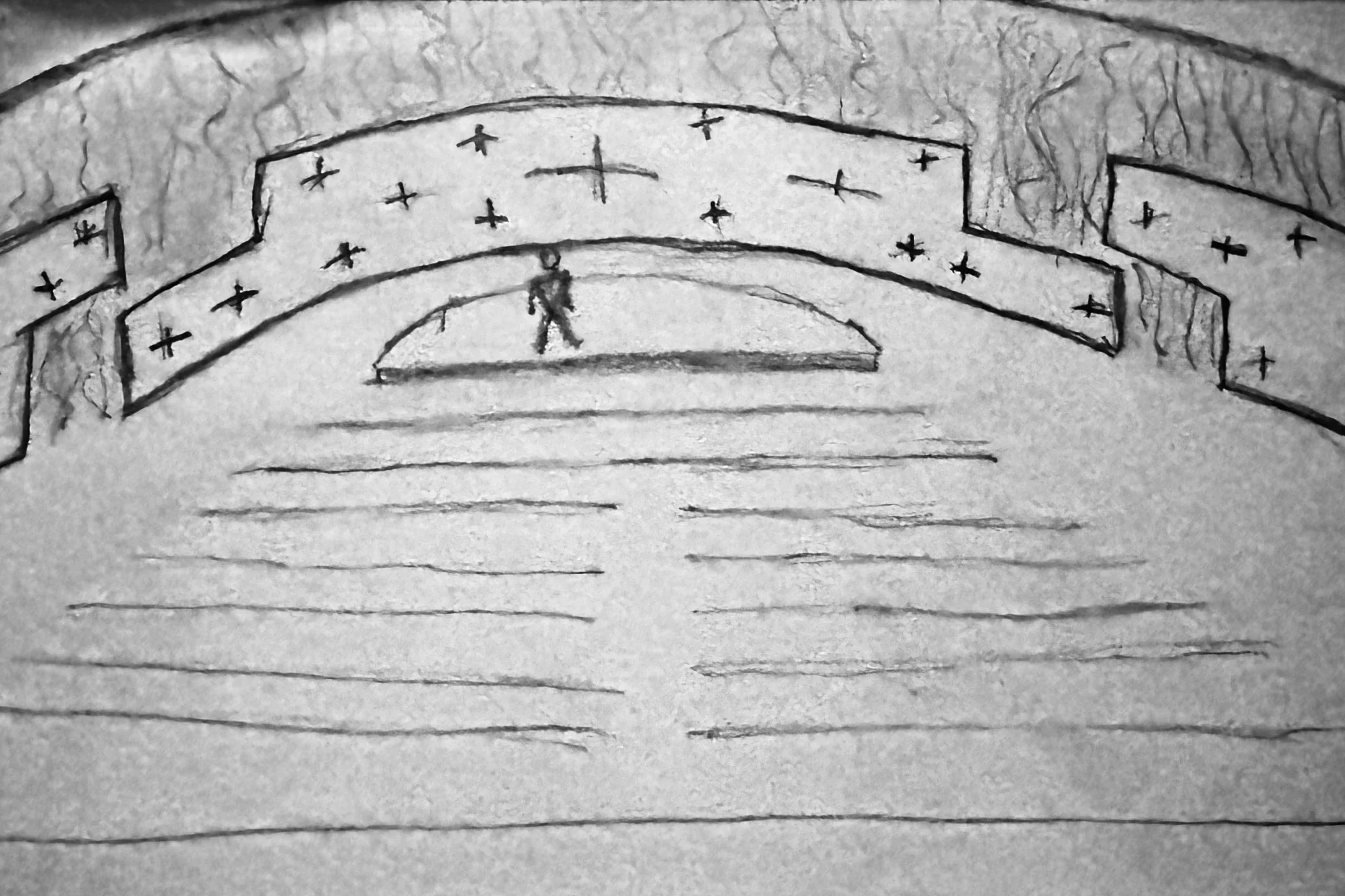 Early hand-drawn concept sketch for the Global Energy Forum event environment