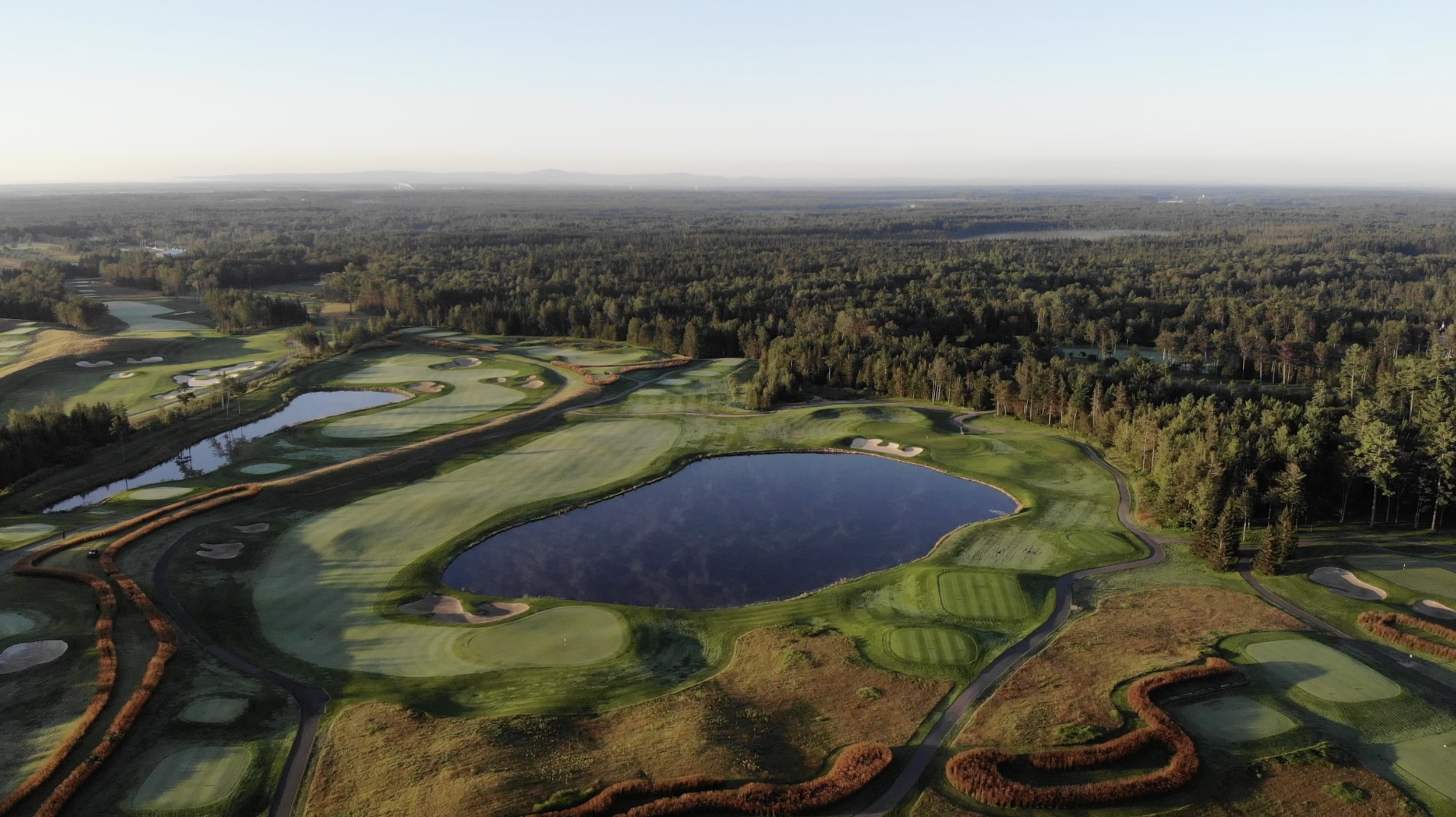 Aire de départ avec vue sur le parcours