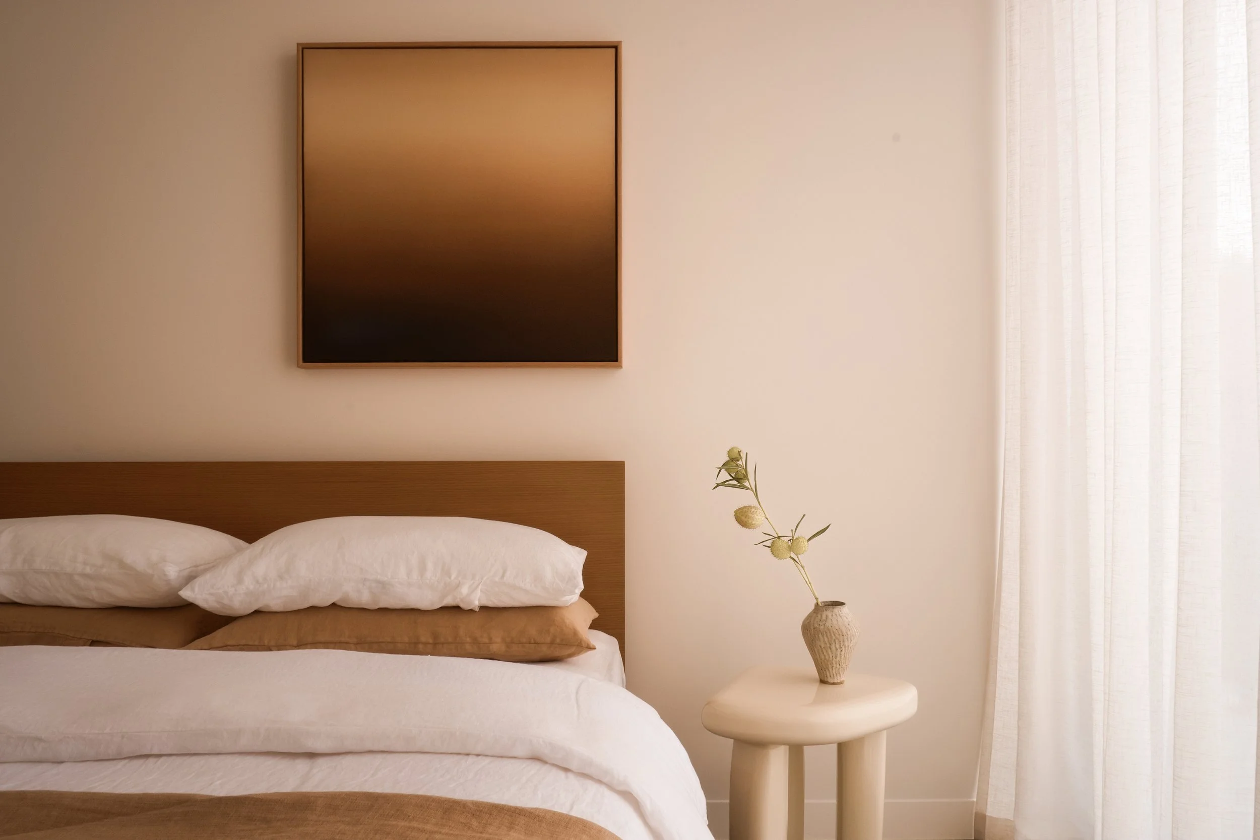 Mount Martha bedroom styled by Sydney interior stylist Rory James Carter