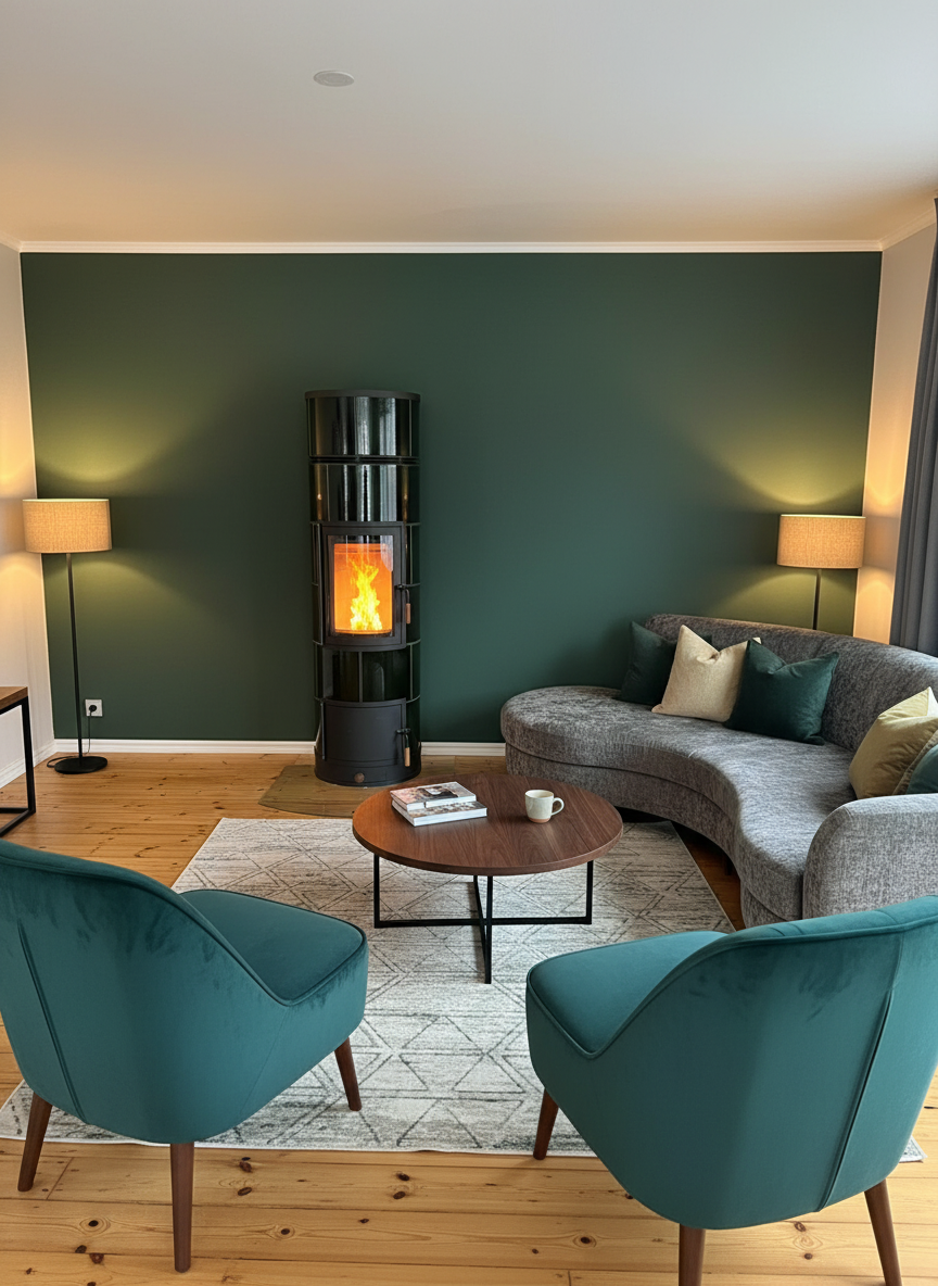 BGO Pelletfeuer Grün/Schwarz