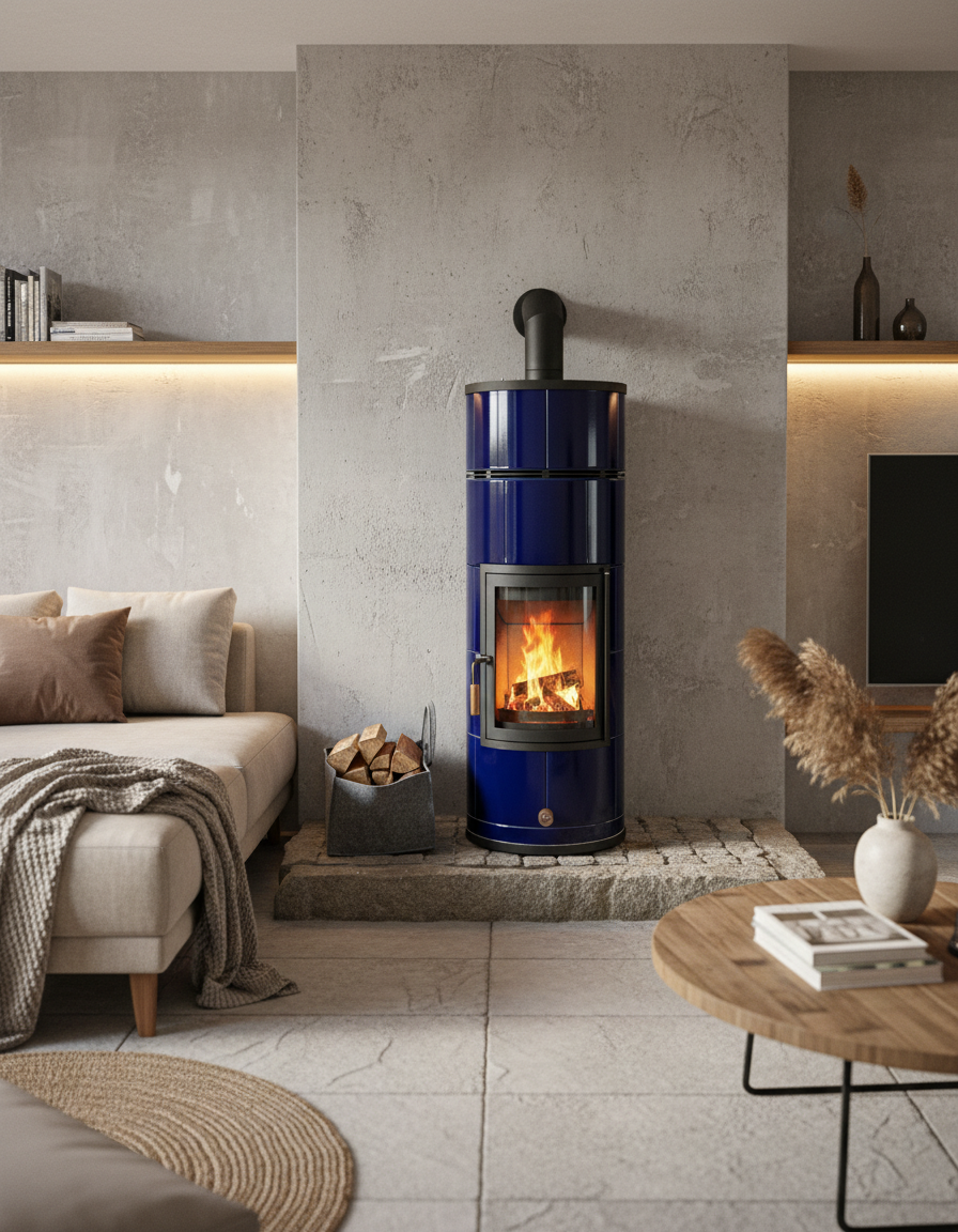 BGO Holzbrand Blau glänzend