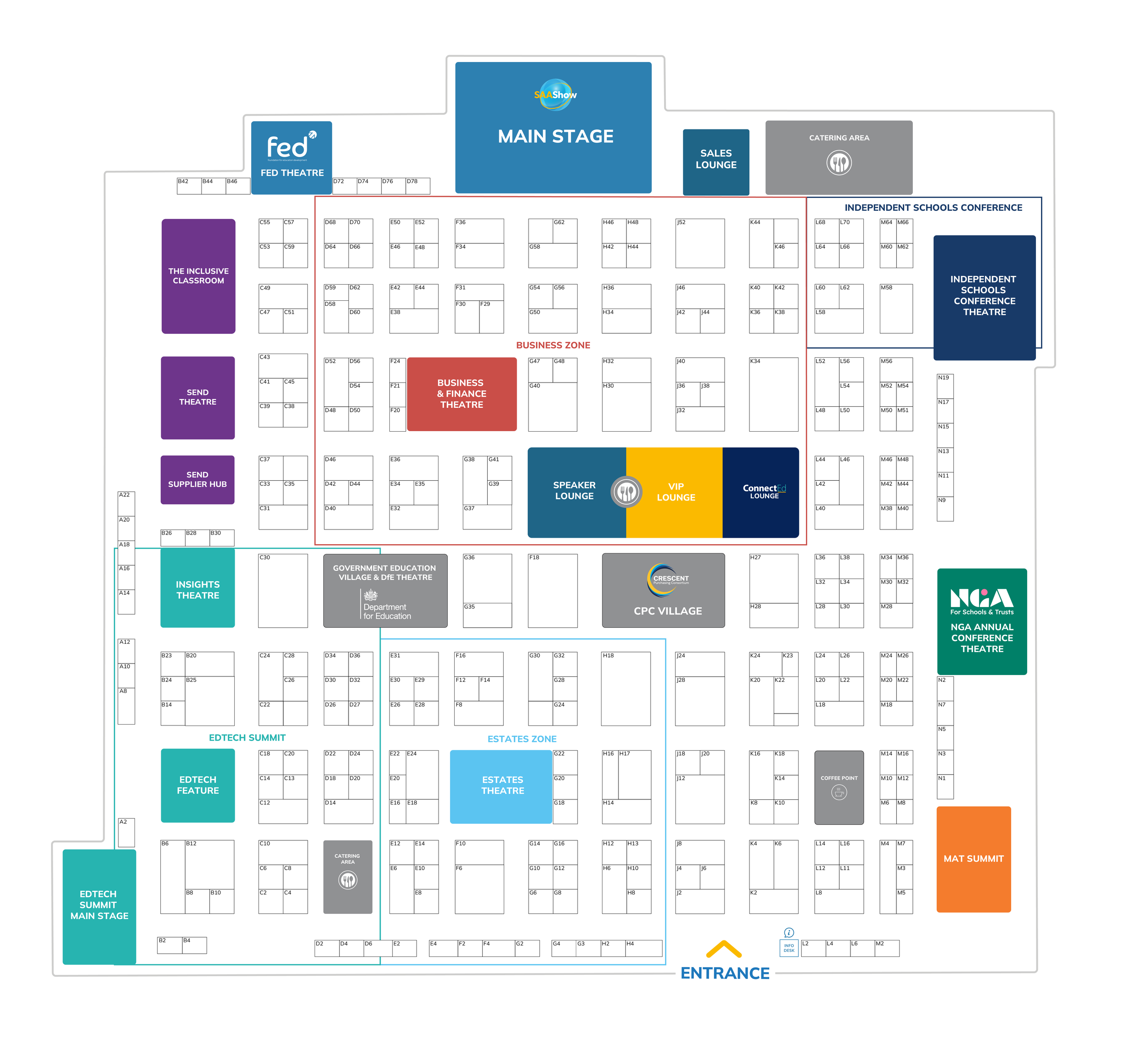 Schools and Academies Show Birmingham 2026 floorplan