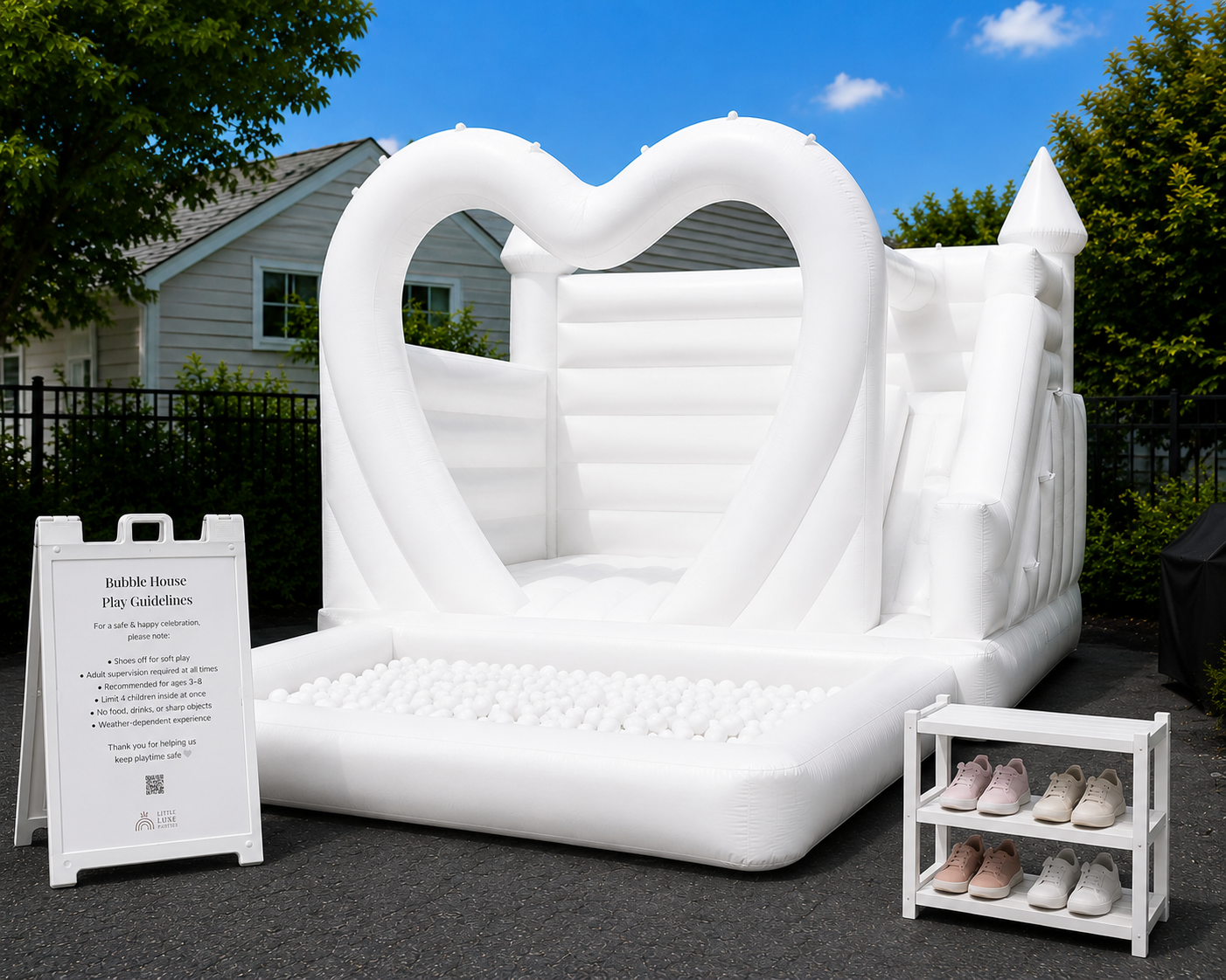 Essential heart bounce house package