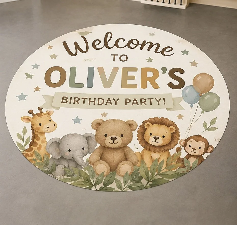 Personalized party floor decal