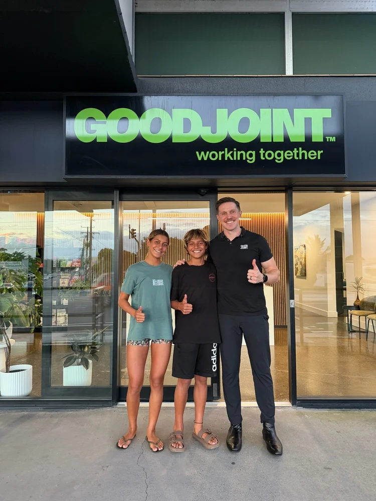 Lulu + Hosea Matthies, Competitive Longboard Surfers, at The Good Joint, Mermaid Beach Gold Coast
