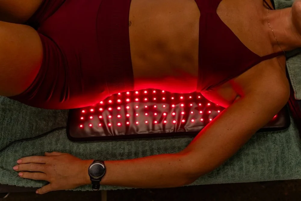 Red light therapy recovery session at Good Joint, Mermaid Beach