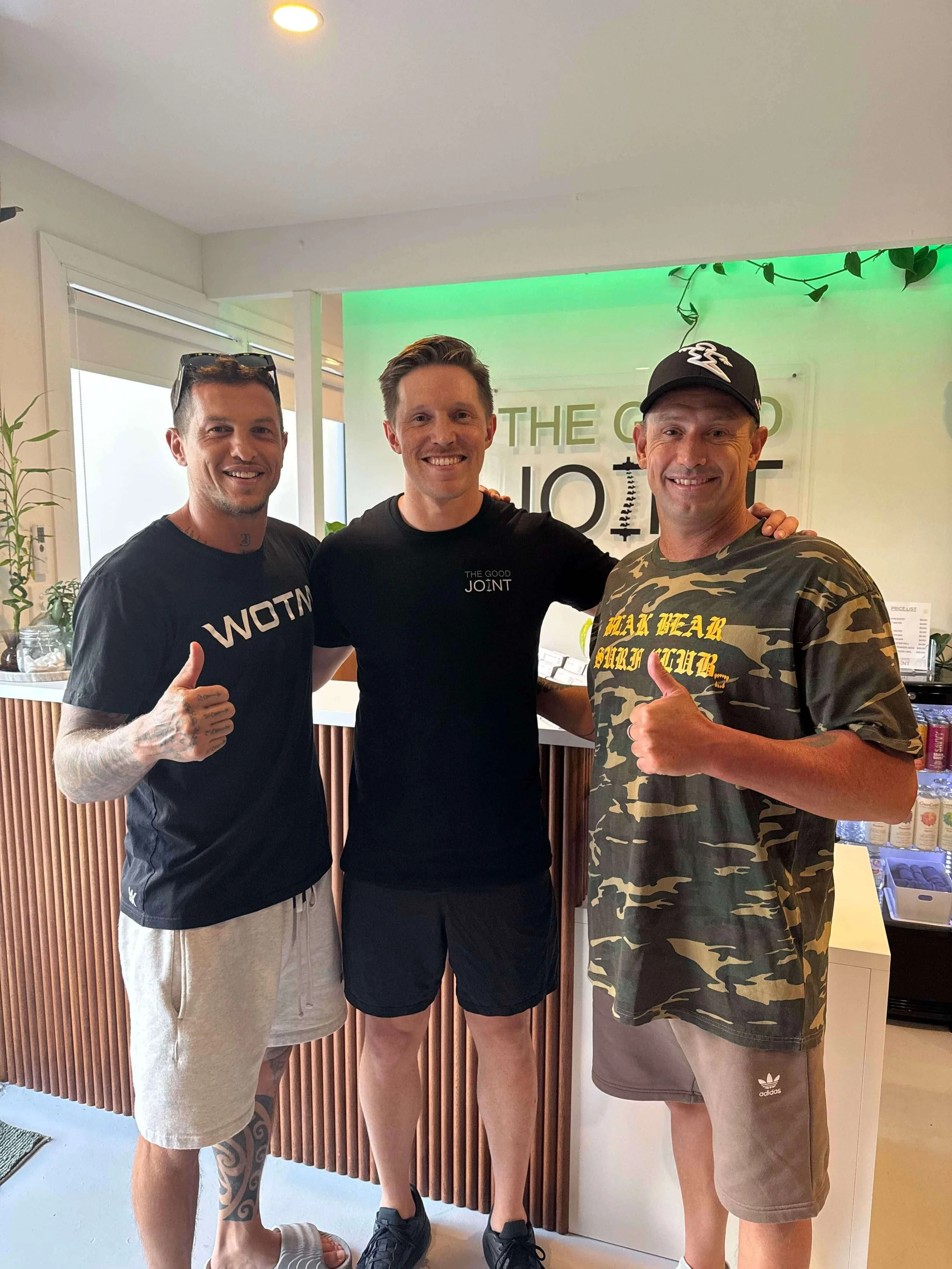 Luis Regis and Wayne Clevland at The Good Joint, Mermaid Beach Gold Coast