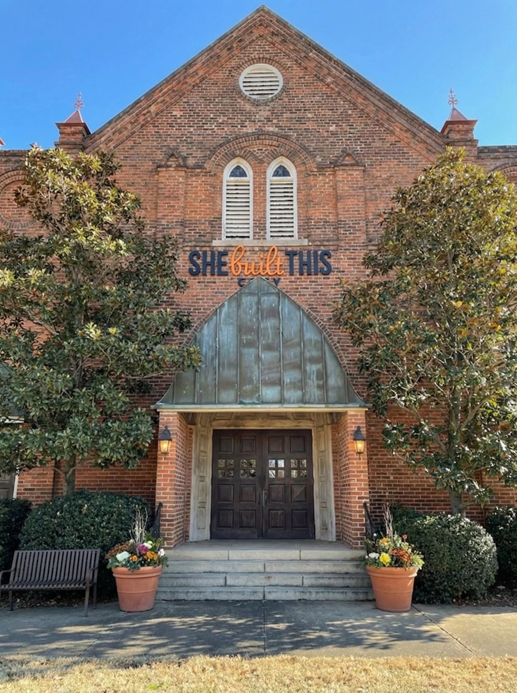 Exterior view of the She Built This City workforce training facility