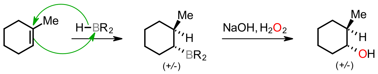 Borane addition arrows