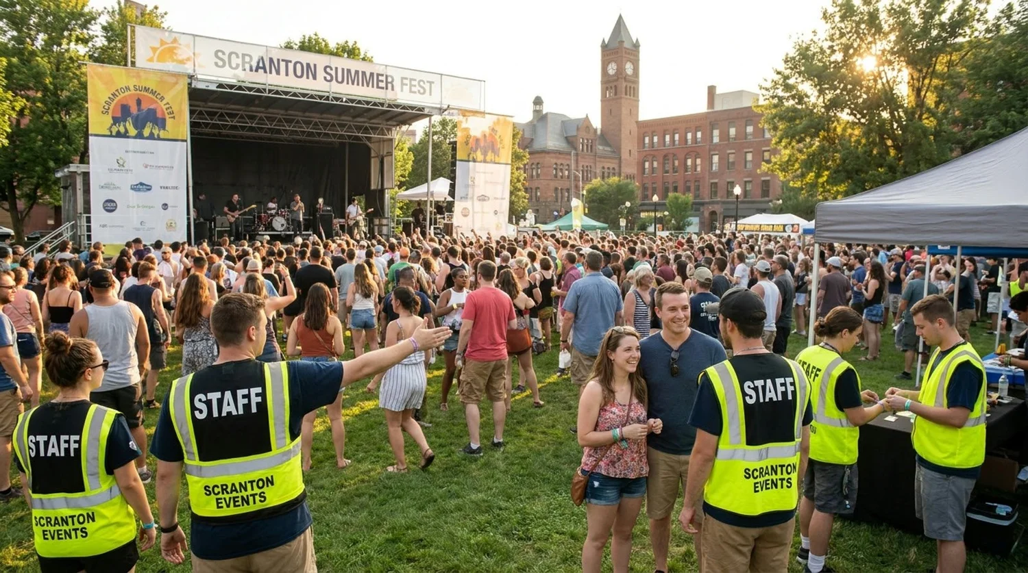 Diverse event types requiring staffing in Scranton