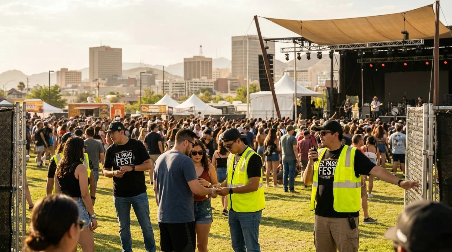 Diverse event types requiring staffing in El Paso