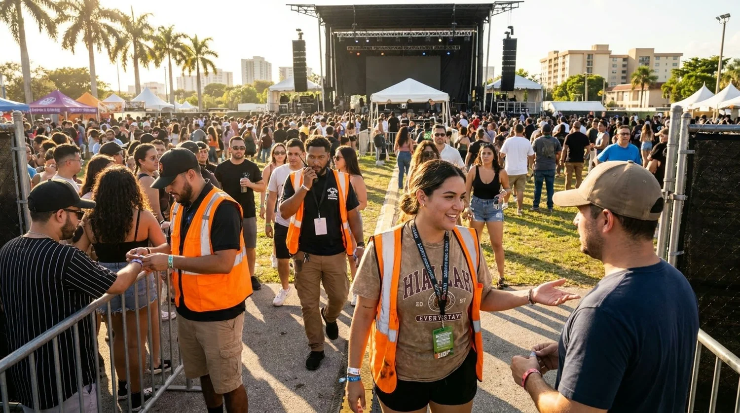 Diverse event types requiring staffing in Hialeah