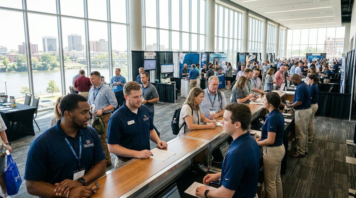 Event staffing and convention setup in Tuscaloosa