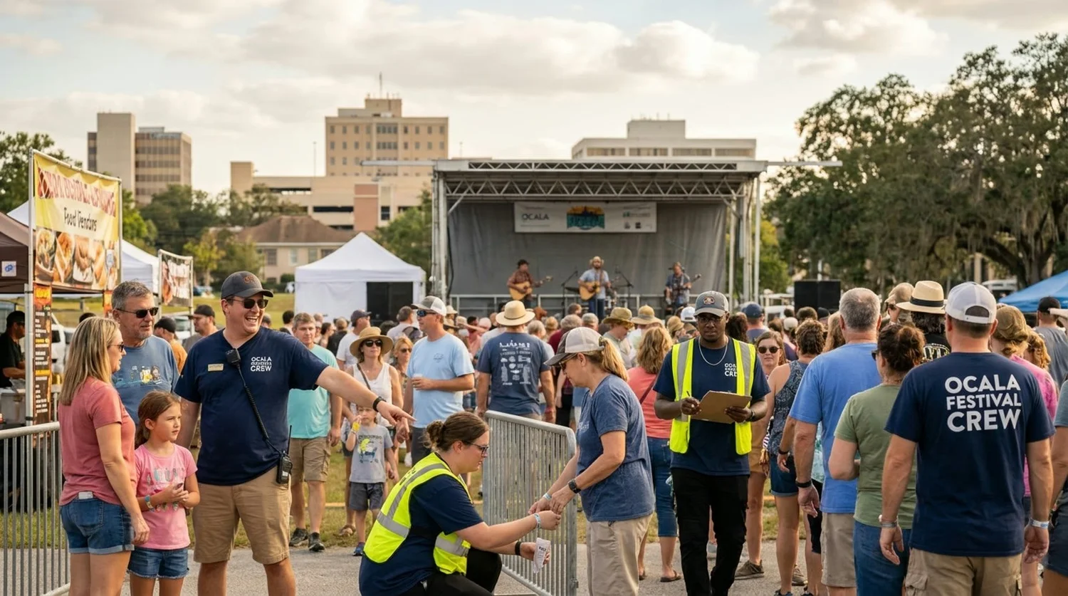 Diverse event types requiring staffing in Ocala