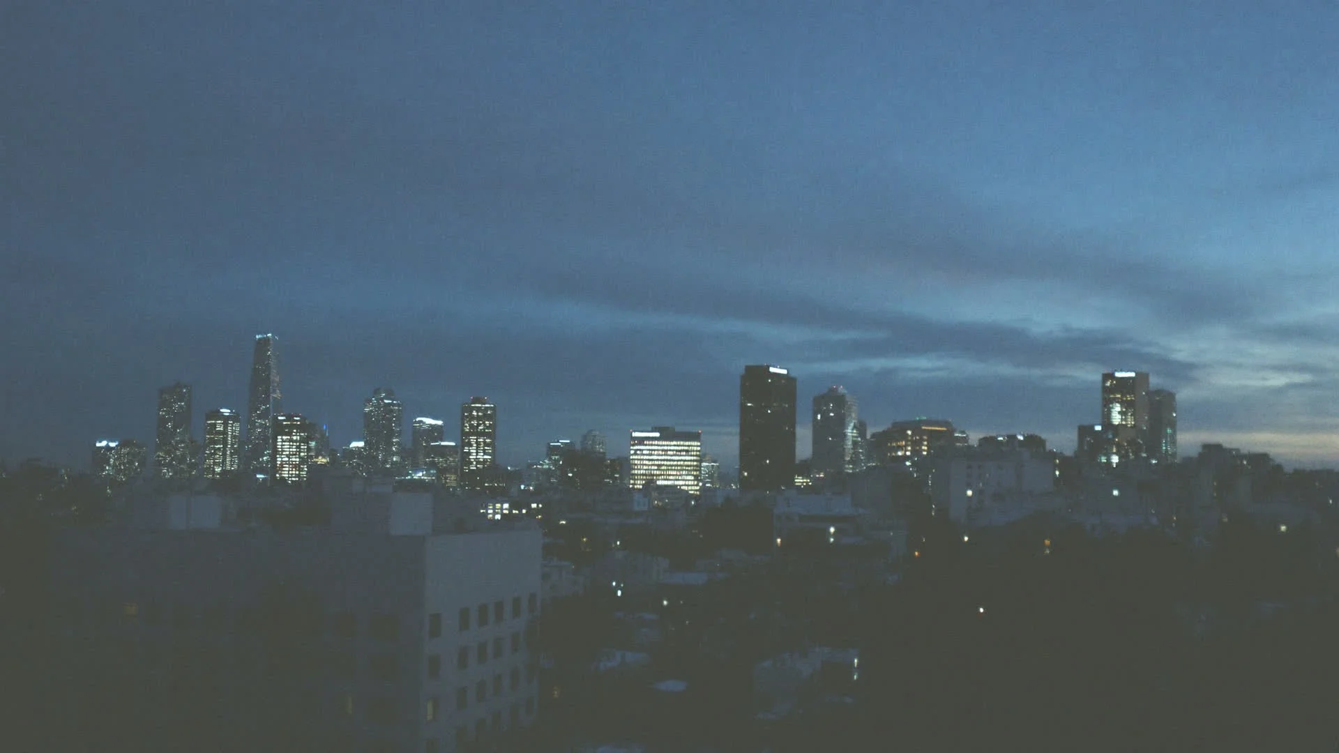 Downtown Tallahassee skyline at dusk