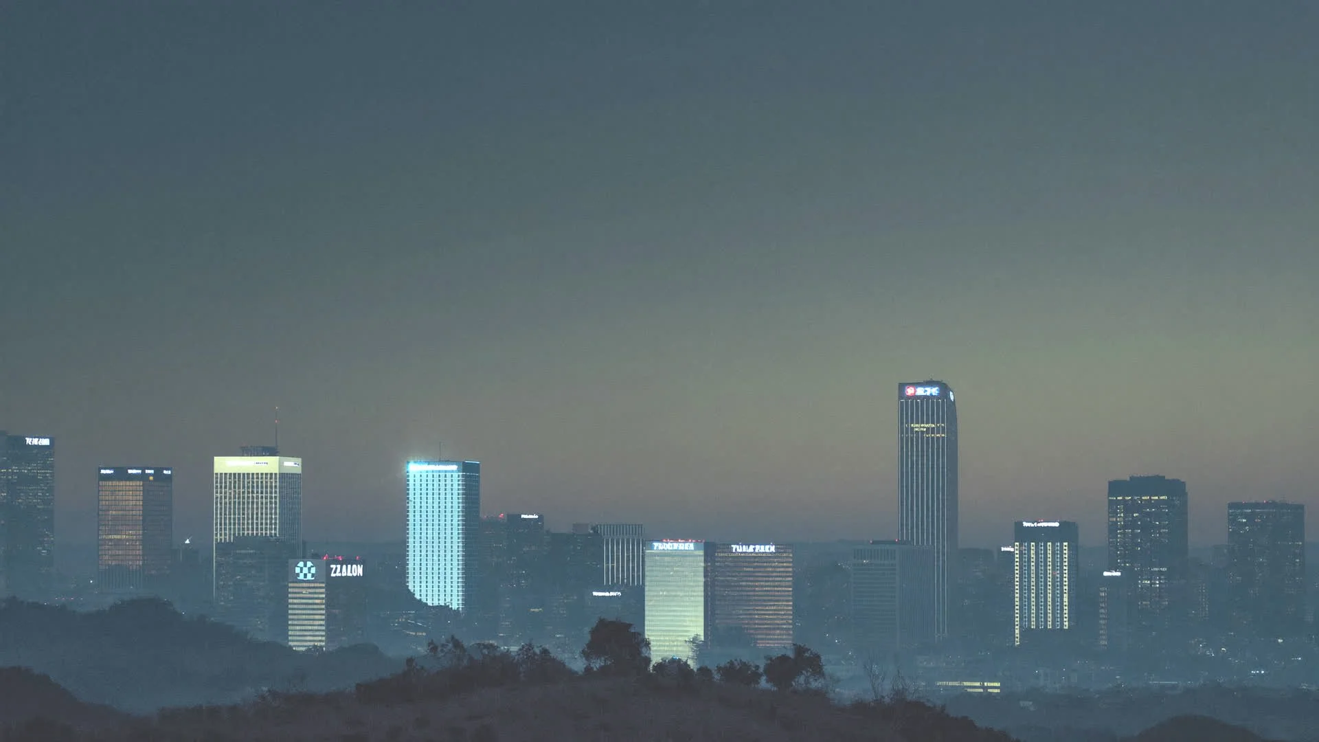 Downtown Tucson skyline at dusk
