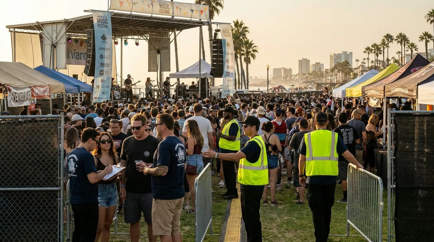 Diverse event types requiring staffing in Oceanside