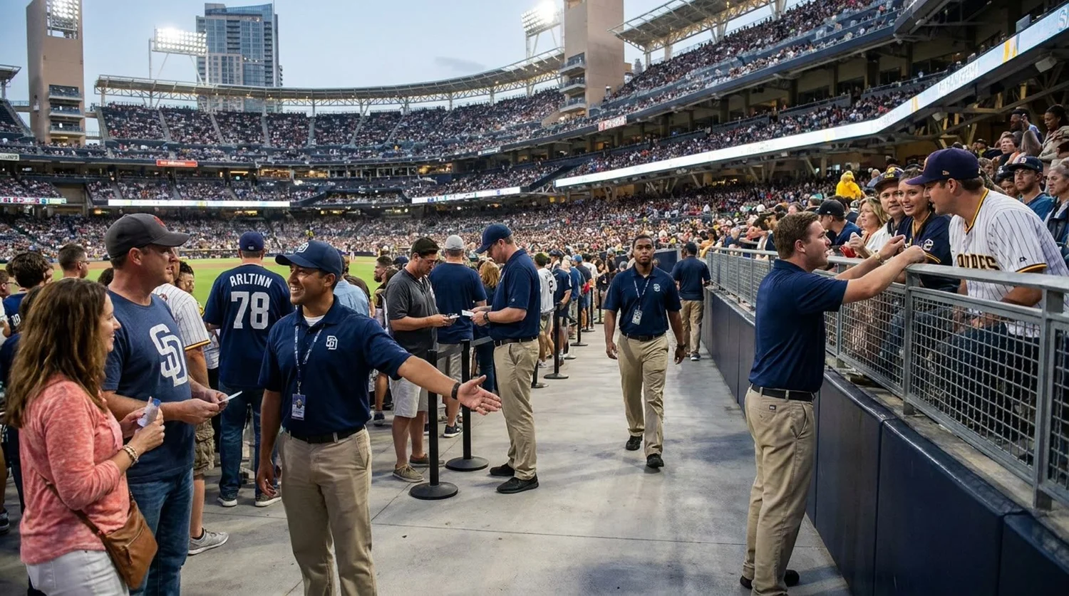 Large event venue requiring professional staffing in San Diego