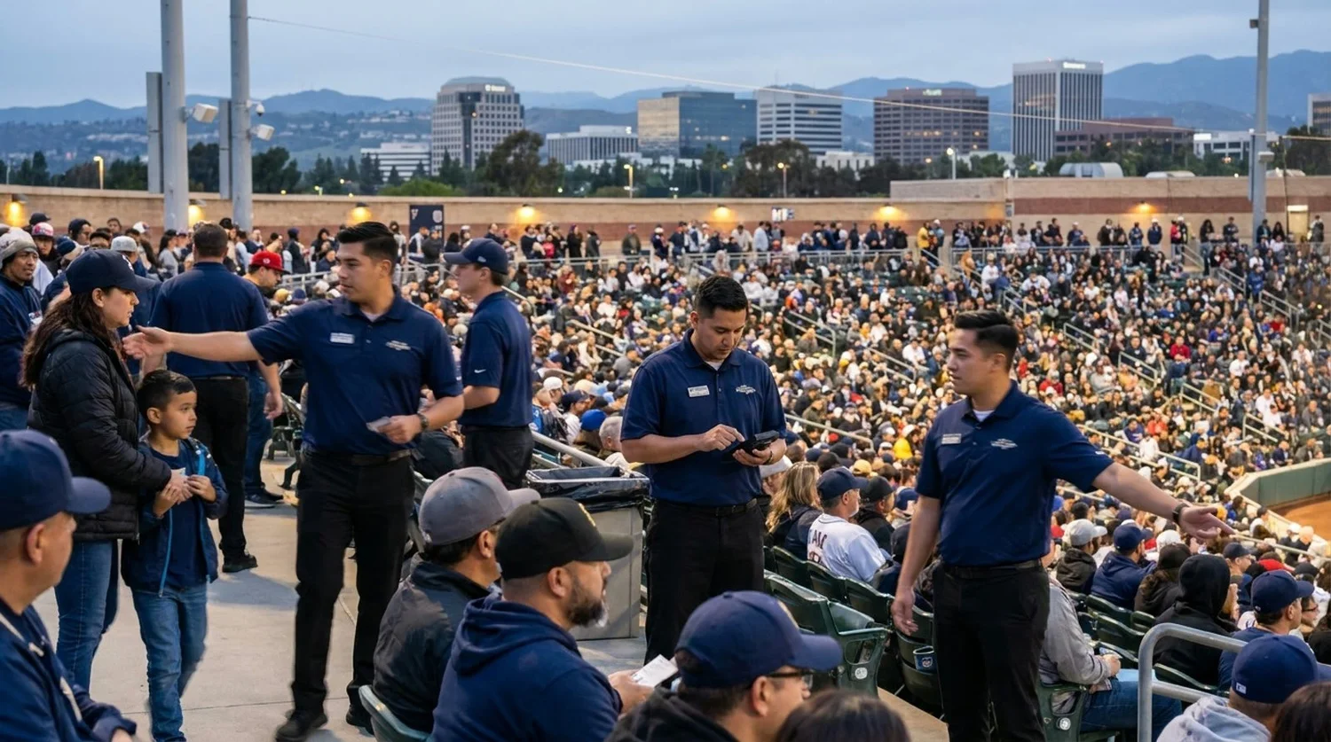 Large event venue requiring professional staffing in Irvine