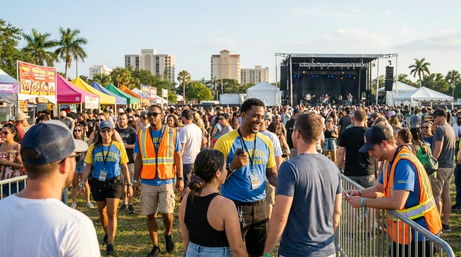Diverse event types requiring staffing in Bradenton