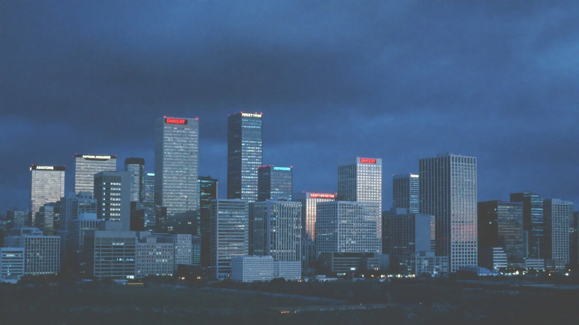 Downtown Detroit skyline at dusk
