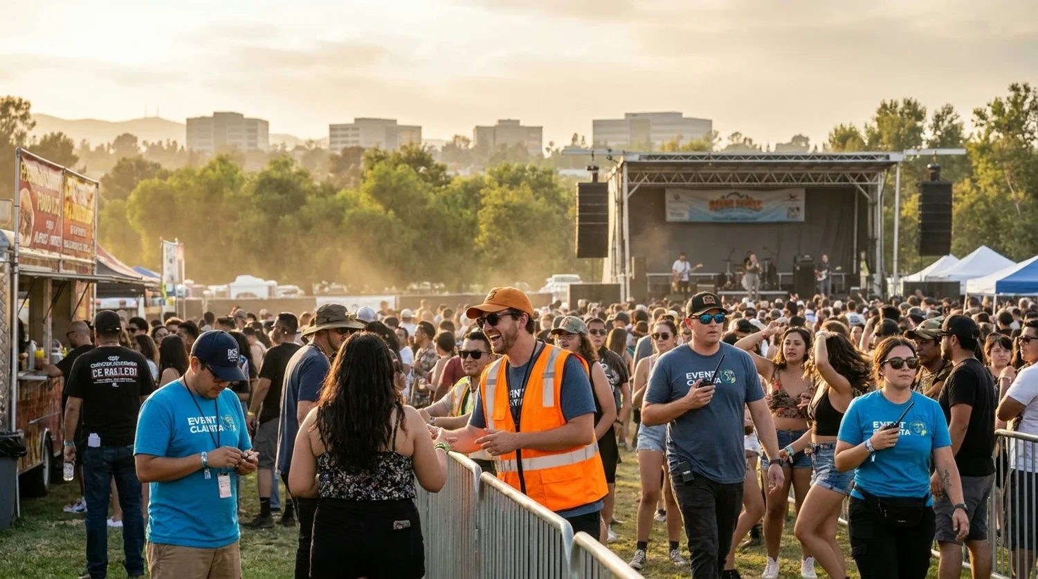 Diverse event types requiring staffing in Santa Clarita