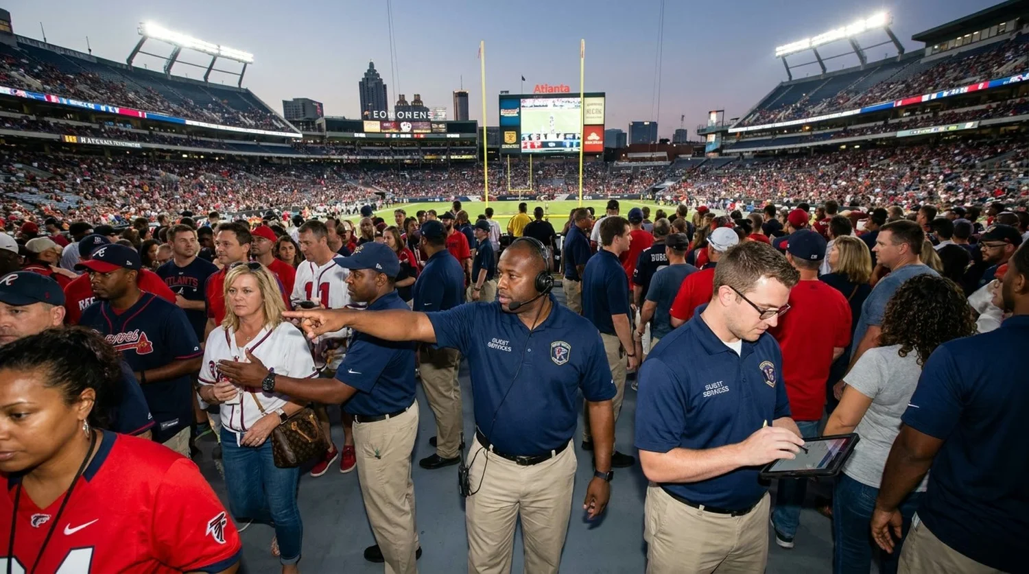 Large event venue requiring professional staffing in Atlanta